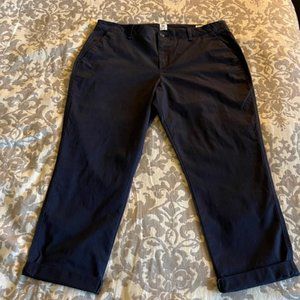 Gap Girlfriend Khaki Cropped Pants * Navy * 16